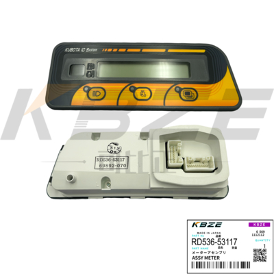 Ensemble moniteur pour mini-pelle KUBOTA RD536-53113 OEM Noir ABS
