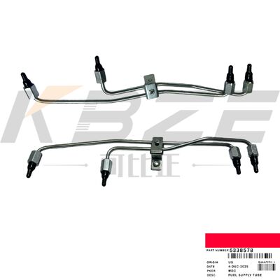 KBZE – TUBE d'alimentation en carburant 5338578, compatible avec les moteurs de pelle CUM MINS ISL9.5 QSL9.3 QSC8.3